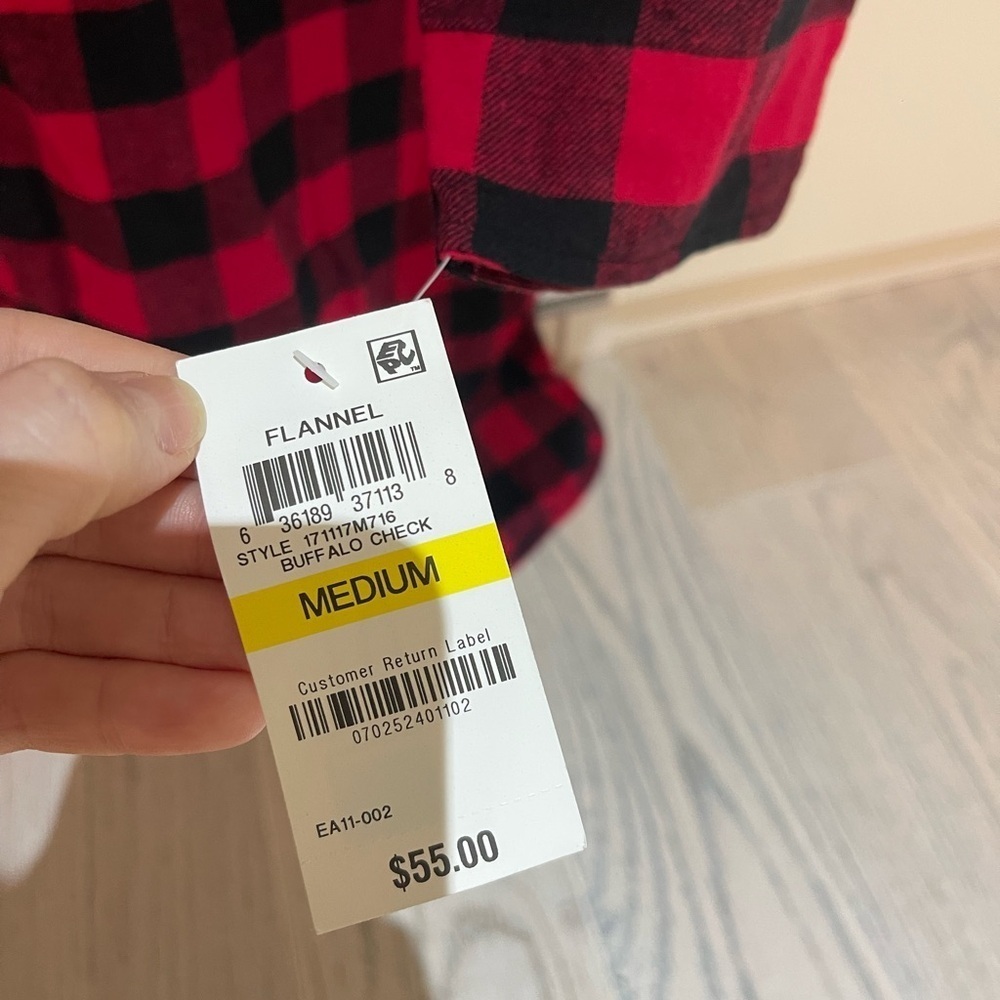 Red and Black Flannel Shirt - Picture 2 of 2